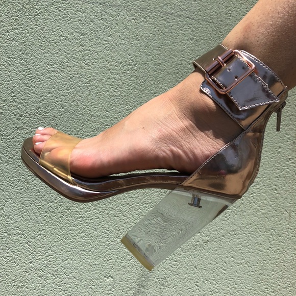 Jeffrey Campbell Shoes - JEFFREY CAMPBELL 6.5 SOIRÉE HOLO HEEL SHOES LUCITE